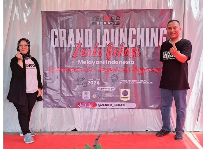 Lutfi Azizah S.Pd (Founder & CEO Zendo) dan Sandi S.Pd (Direktur Zendo Bekasi)